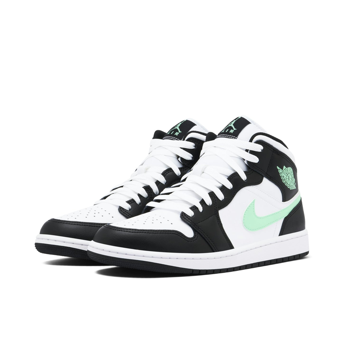 Air jordan 1 mid White green glow