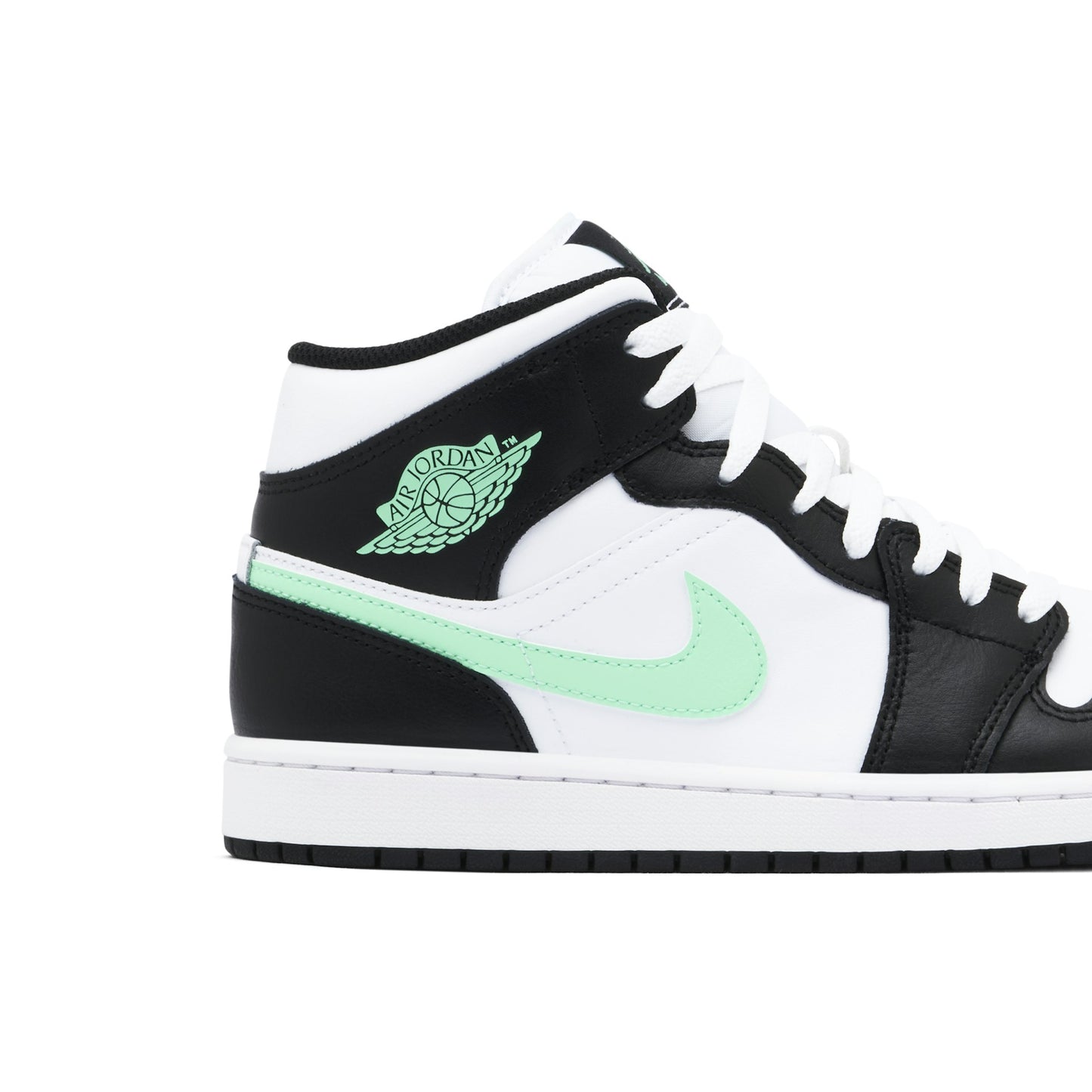 Air jordan 1 mid White green glow